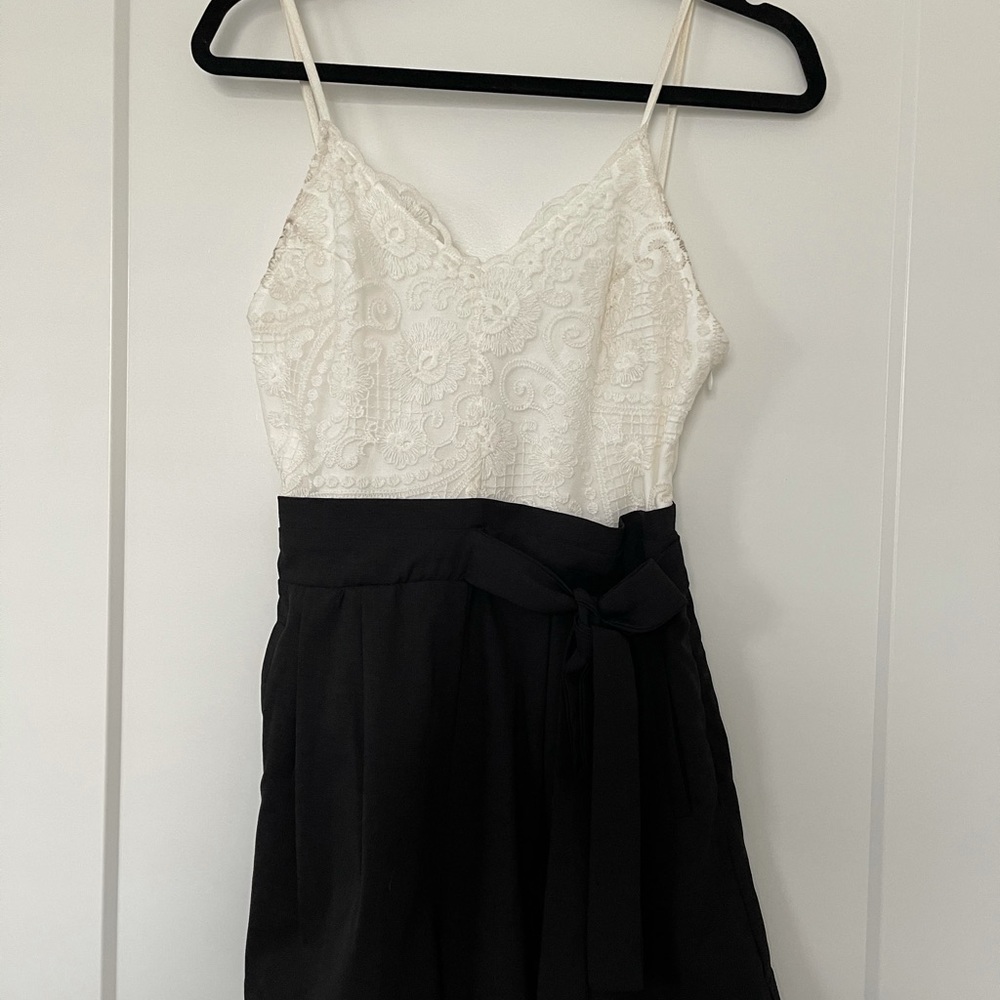 Romper, lace top